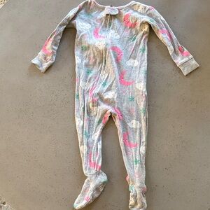 Carter's Gray and Pink Footed One Piece 12M